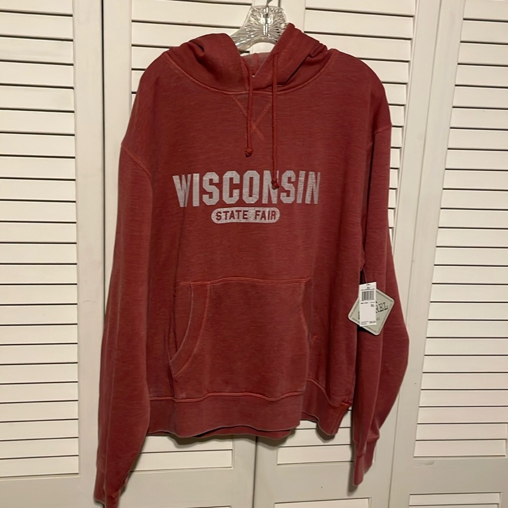NWT Wisconsin State Fair faded vintage style hoodie